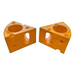 Cheesehead Cozy Cheese Wedge Can Holder Foamation Green Bay Packers Lot of 2 Vtg